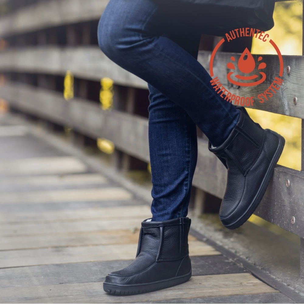 Black Waterproof Ankle Boots
